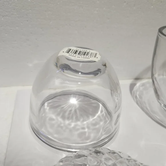 Pressed Glass Acorn Jars